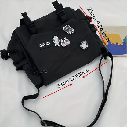 Nylon Messenger Bag Men Shoulder Trendy S Student School Bag
