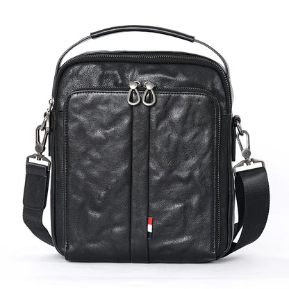Men S Leather High-Grade Handbag Diagonal Cross Large Capacity Horizontal Vertical Travel Business