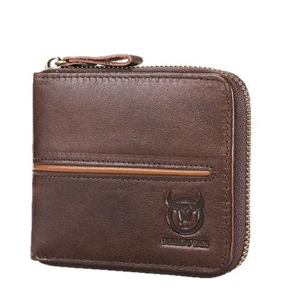 Genuine Leather Men S Horizontal Multi-Slot Business Card Holder