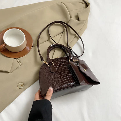 Crocodile Pattern Top Handle Tote Bag for Women