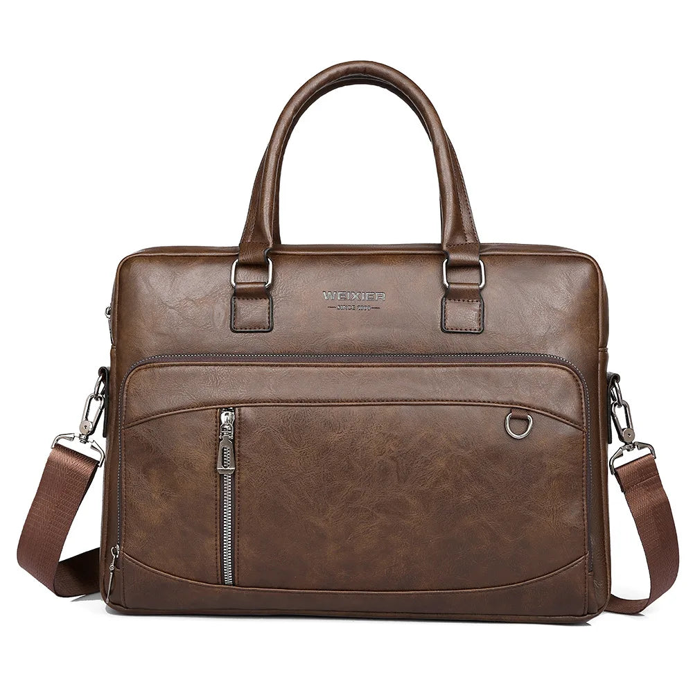 Men S Business Hand-Held Horizontal Single-Shoulder Crossbody Bag Computer Storage Large Capacity