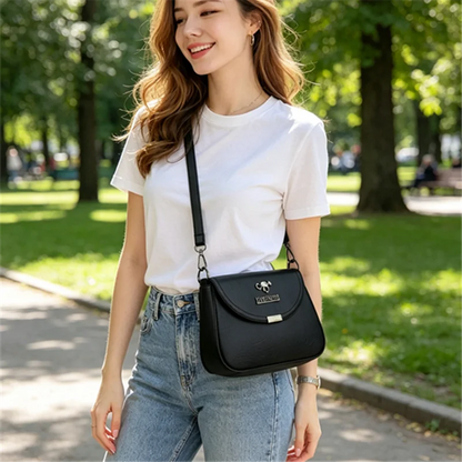 Small Crossbody Bag for Women – Retro PU Leather Flap Purse