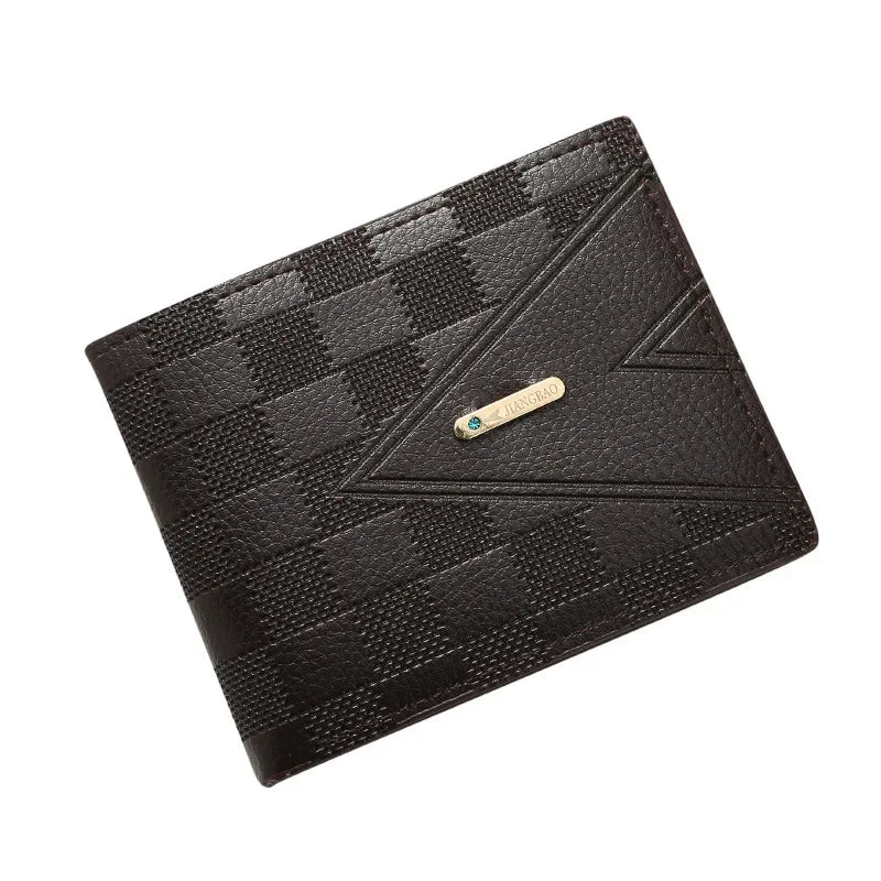 Men S Wallet Short Business Youth Horizontal Light Luxury Multi-Card Folding Large Capacity