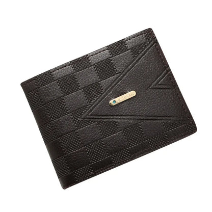 Men S Wallet Short Business Youth Horizontal Light Luxury Multi-Card Folding Large Capacity