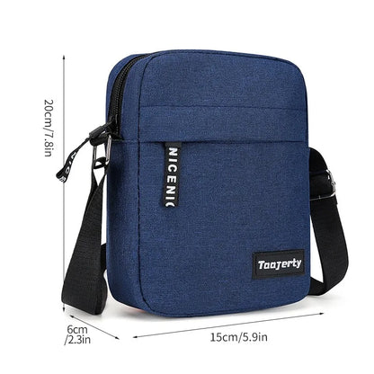 Men S Small Trendy Shoulder Bag Small Messenger Bag Simple Nylon Mobile Phone Bag