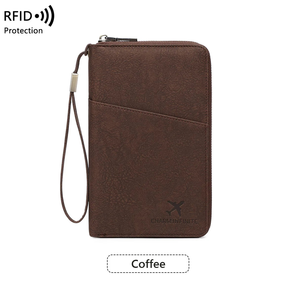 Rfid Blocking Passport Holder Multi-Functional Travel Document Organizer Ticket Storage Bag Wallet