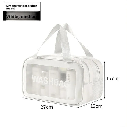 Clear Waterproof Cosmetic Bag – Dry Wet Separation Wash Bag