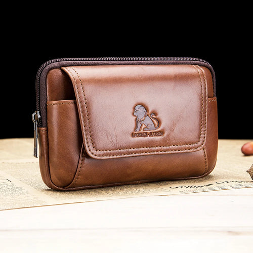 Genuine Leather Men S Waist Bag Cowhide Multifunctional Phone Bag