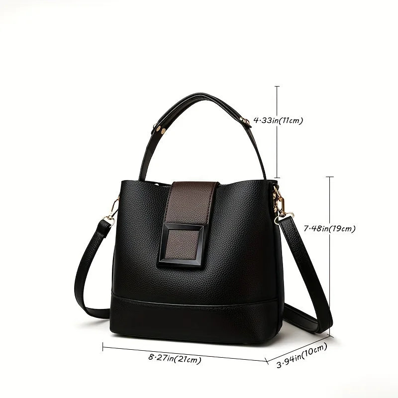 Patent Leather Shoulder Bag Women Stylish Underarm Handbag