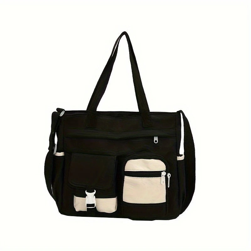 Nylon Crossbody Bag – Multi-Compartment Shoulder Bag for Women & Teens