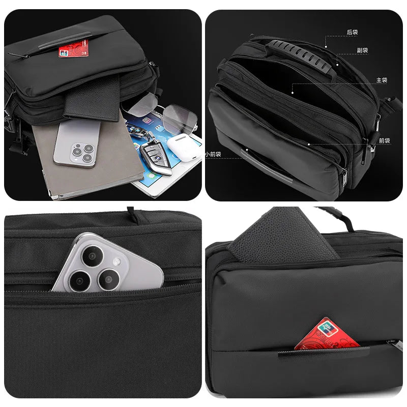 Simple Shoulder Bag Men S Leisure Cross Body Waterproof Large Capacity Business Chest - Waterproof
