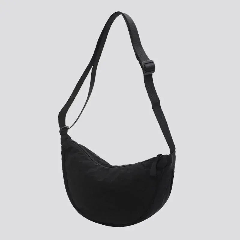 Simple Casual Solid Color Nylon Large Capacity Women S Dumpling Bag Shoulder Travel Commuting