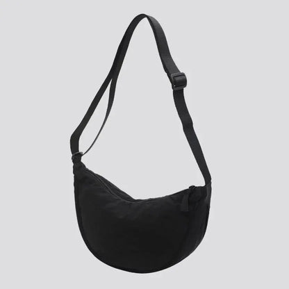 Simple Casual Solid Color Nylon Large Capacity Women S Dumpling Bag Shoulder Travel Commuting