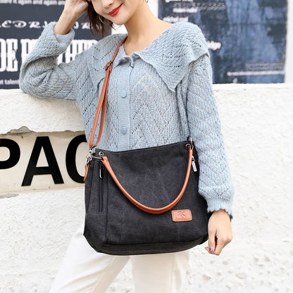 Large Canvas Crossbody Bag for Women