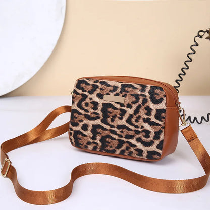 Leopard Print Crossbody Bag – Women's Casual Shoulder Bag