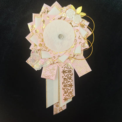 Itabag Ribbon Flower Badge Stand – Anime Pin Display Decoration