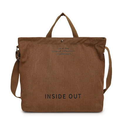 Women Canvas Crossbody Tote Bag Large Cotton Shopping Handbag Student School Shoulder Girls Daily