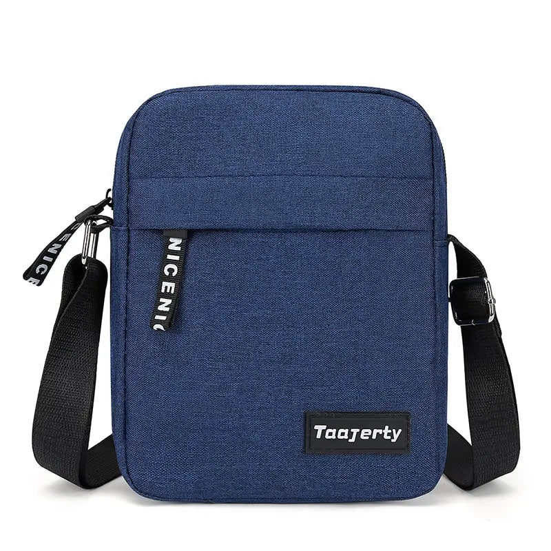 Men S Small Trendy Shoulder Bag Small Messenger Bag Simple Nylon Mobile Phone Bag