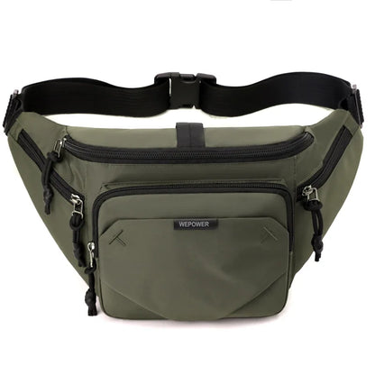 Waterproof Nylon Fabric Multi-Functional Men S Waist Bag Load-Reducing Single-Shoulder Crossbody Bag