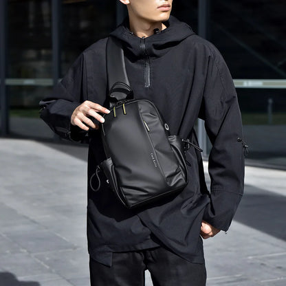 Men S Chest Bag Casual Shoulder Outdoor Sports Large Capacity Backpack Waterproof Crossbody