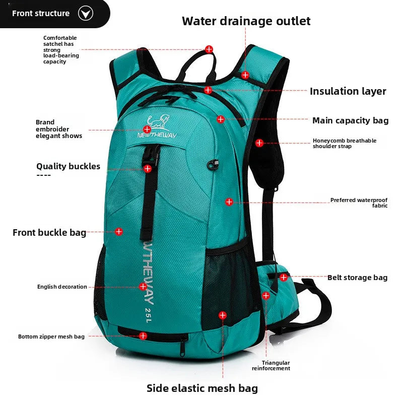 Sports Outdoor Riding Backpack Lightweight Waterproof Load Reduction Hiking Bicycle Kettle Water Bag