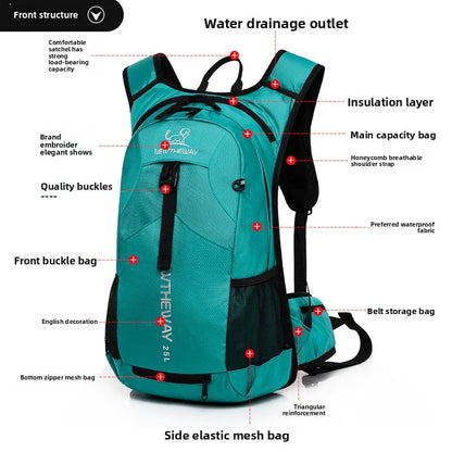 Sports Outdoor Riding Backpack Lightweight Waterproof Load Reduction Hiking Bicycle Kettle Water Bag