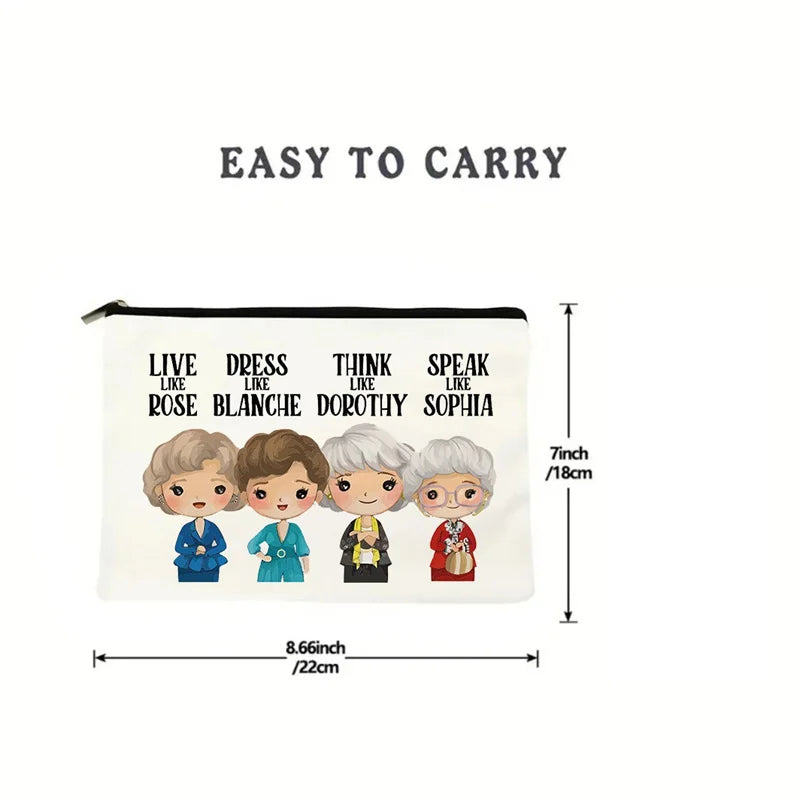 Cute Cartoon Makeup Bag Zipper Clutches Coin Purse Phone Cosmetic Bag Stationery Bag