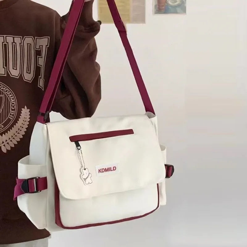 Waterproof Canvas Crossbody Messenger Bag for Teen Boys & Men