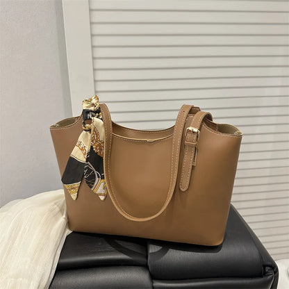 Silk Scarf Tote Bag – Spacious Shoulder & Underarm Handbag