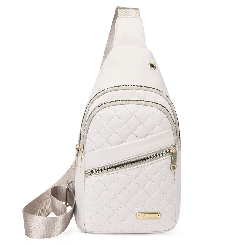 Quilted Crossbody Sling Bag – Lightweight Women's Chest Bag