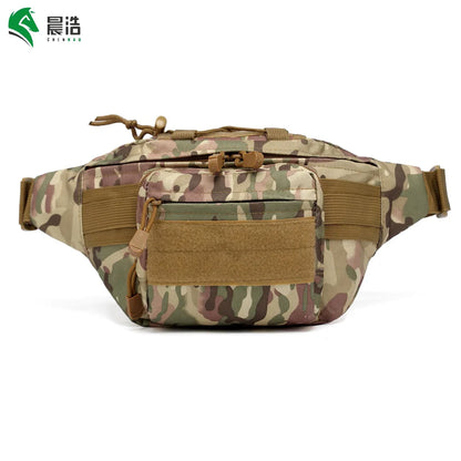 Wear-Resistant Oxford Fabric Outdoor Cycling Camouflage Waist Bag Tactical Chest Large Capacity Men