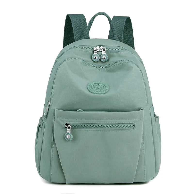 Multi-Pocket Nylon Tote Bag Lightweight Nylon Backpack Women - Waterproof