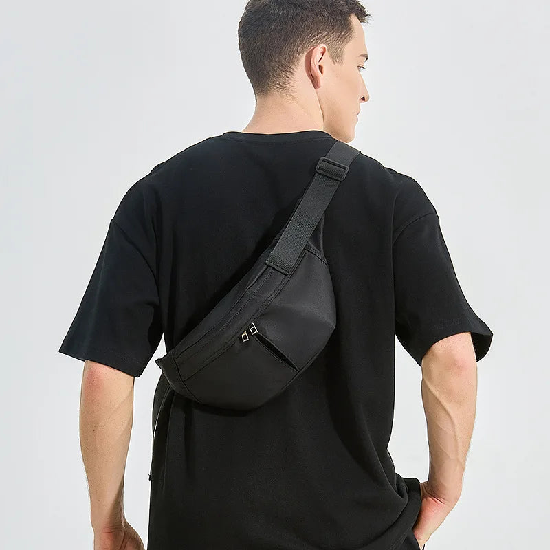 Men S Crossbody Bag Japanese Women Nylon Waterproof Leisure Chest Light Commuting Small Waist
