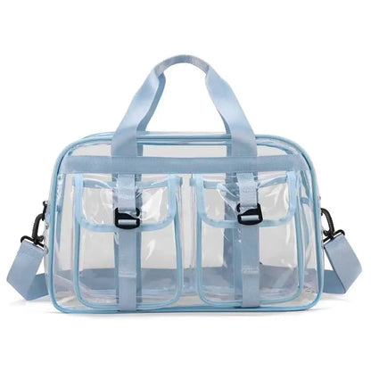 Clear Crossbody Beach Bag – Large Capacity Transparent Jelly Tote