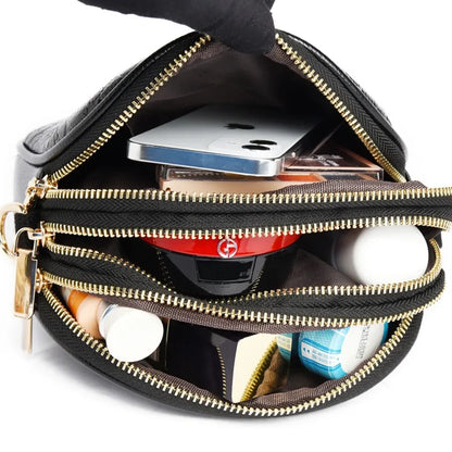 Women's Crossbody Bag – Multi-Pocket PU Leather Shoulder Handbag