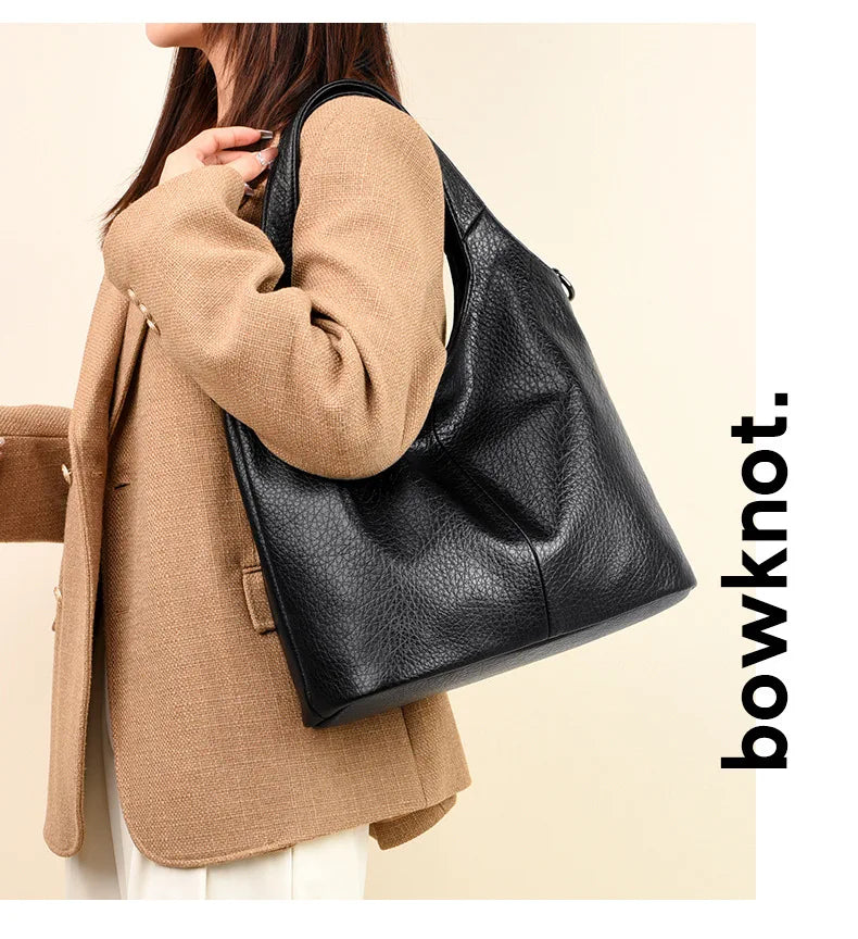 Women S Tote Bag Casual Single-Shoulder Large Capacity Commuter Underarm Bag Crossbody Bag