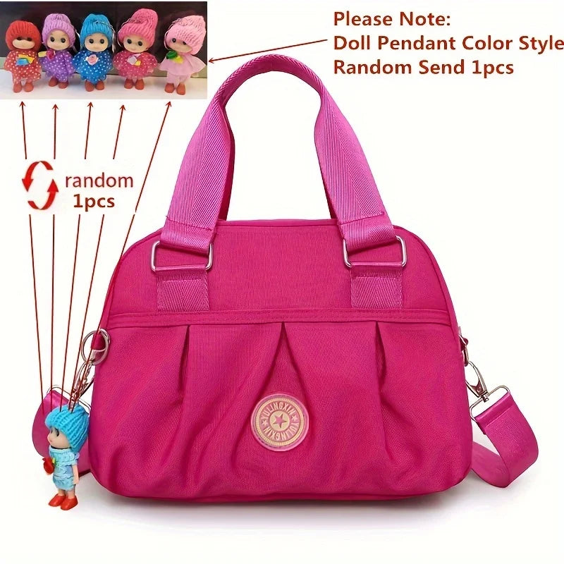Nylon Crossbody Bag Solid Color Shoulder Bag Women S Casual Handbag Purse