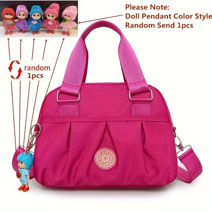 Nylon Crossbody Bag Solid Color Shoulder Bag Women S Casual Handbag Purse
