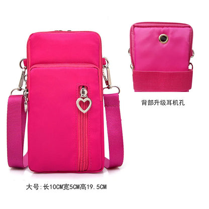 Crossbody Phone Bag for Women – Mini Shoulder Purse with Triple Compartments