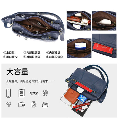 Real Leather Women S Shoulder Bag Commuting Square Cowhide Crossbody