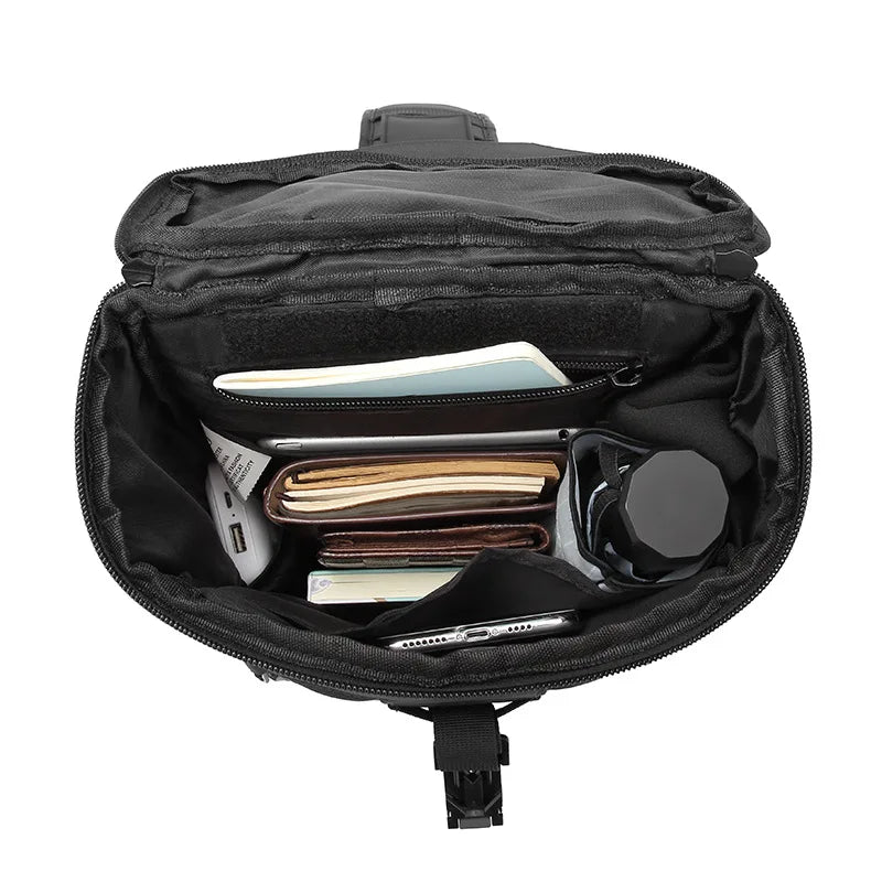 Men S Crossbody Buckle Usb Chest Bag Oxford Fabric Waterproof Large Capacity Crossbody Chest Bag