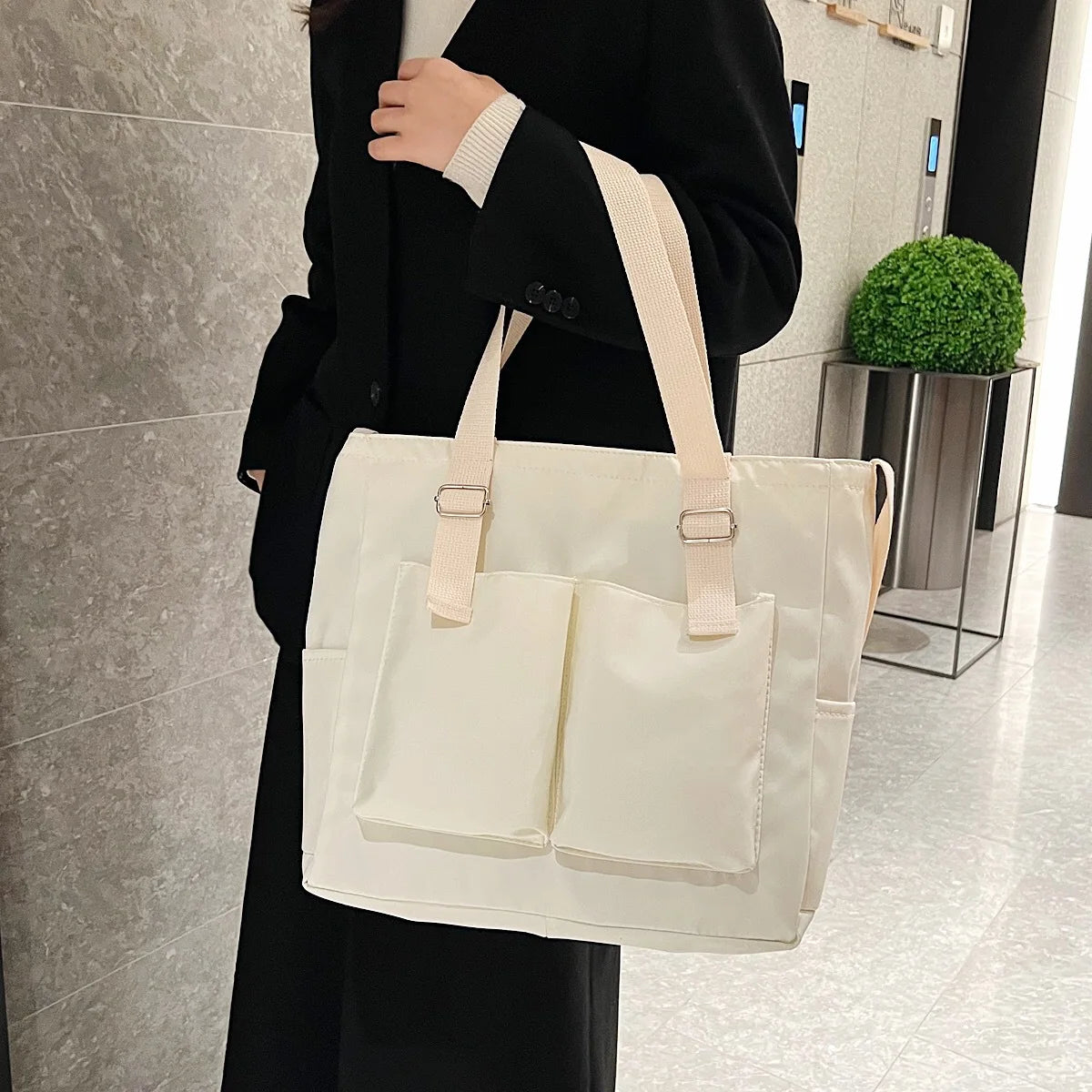 Large Oxford Tote Bag – Women's Waterproof Shoulder Shopper