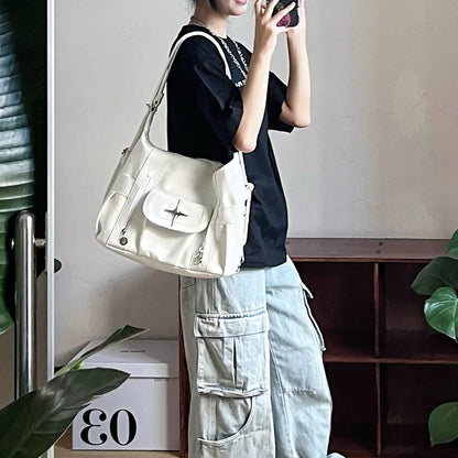 Y2K Star Tote Bag – Large Capacity Shoulder & Crossbody Bag