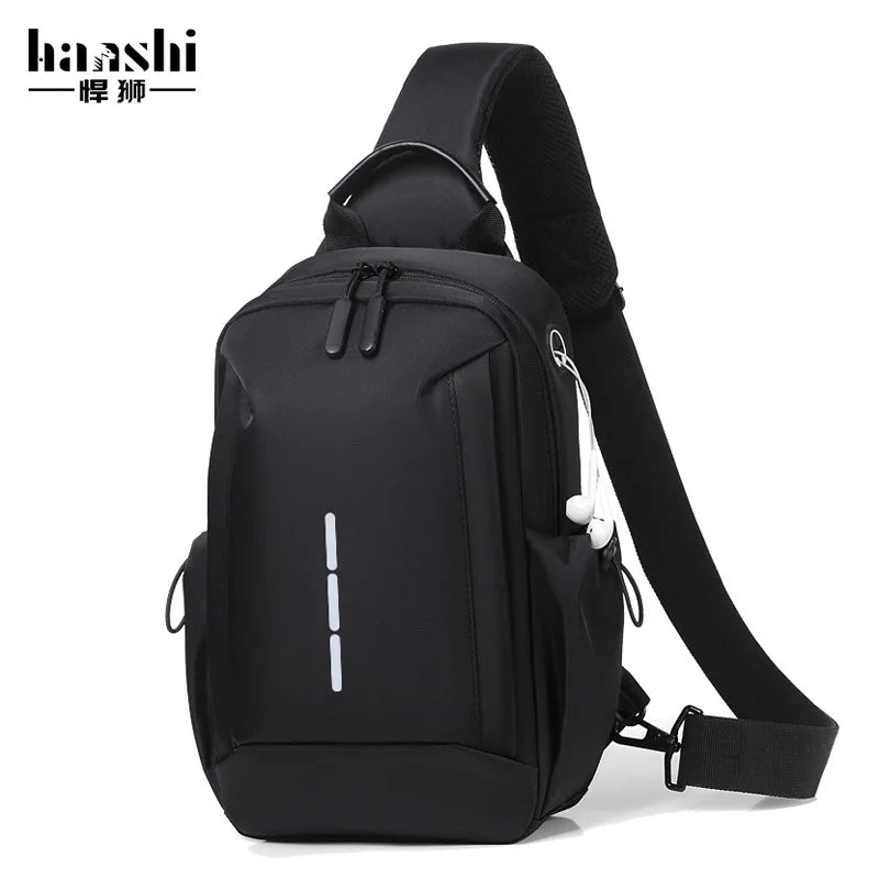 Nylon Men S Chest Bag Travel Women Crossbody Waterproof Lightweight One Shoulder Commuter
