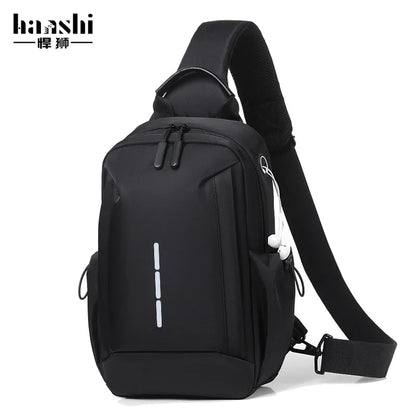 Nylon Men S Chest Bag Travel Women Crossbody Waterproof Lightweight One Shoulder Commuter