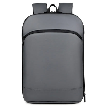 1pc Lightweight Backpack Mens Solid Color Expandable Business Durable Zipper Multi Compartment