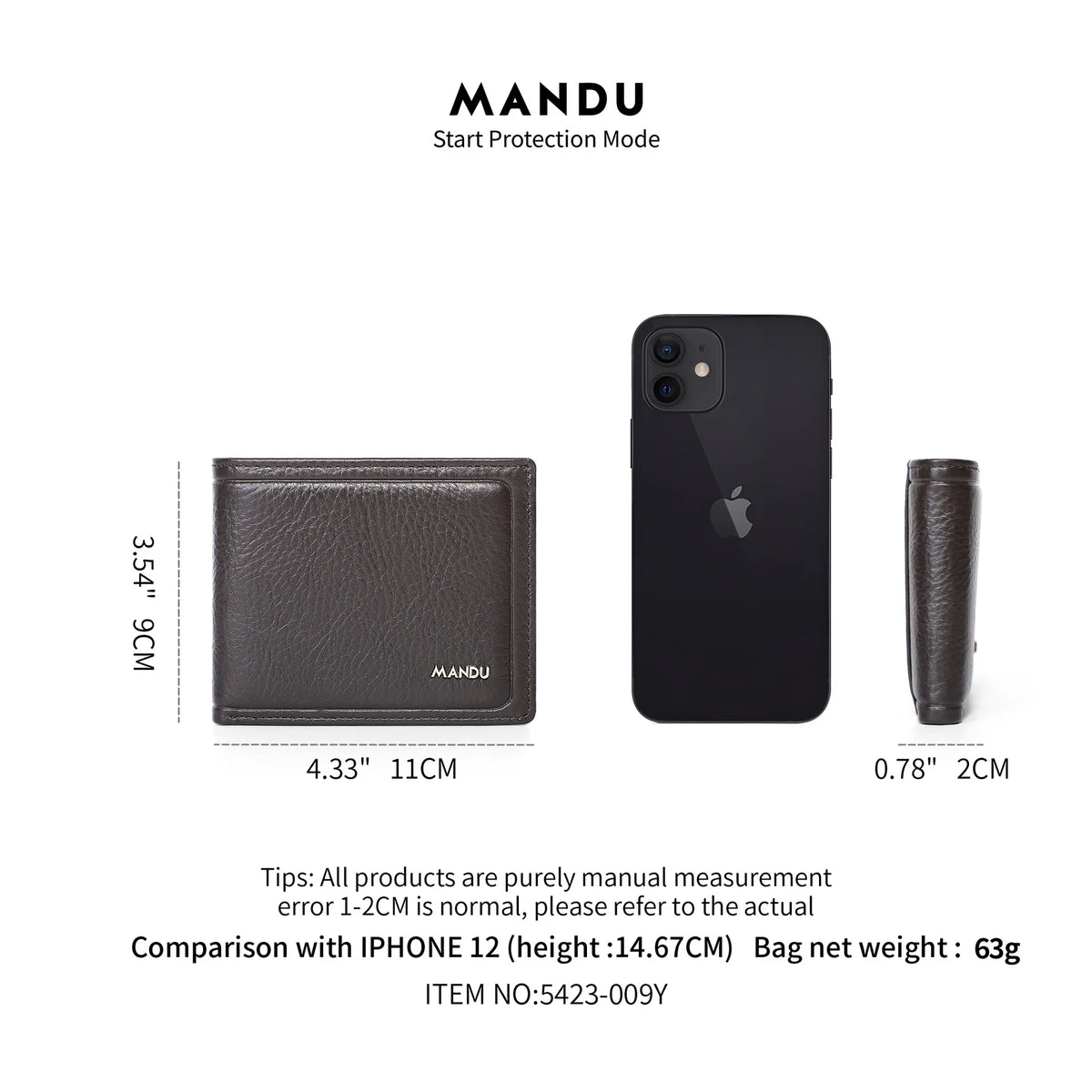 Men S Solid Color Large Capacity Security Brush Multi-Function Card Holder Small Change Storage