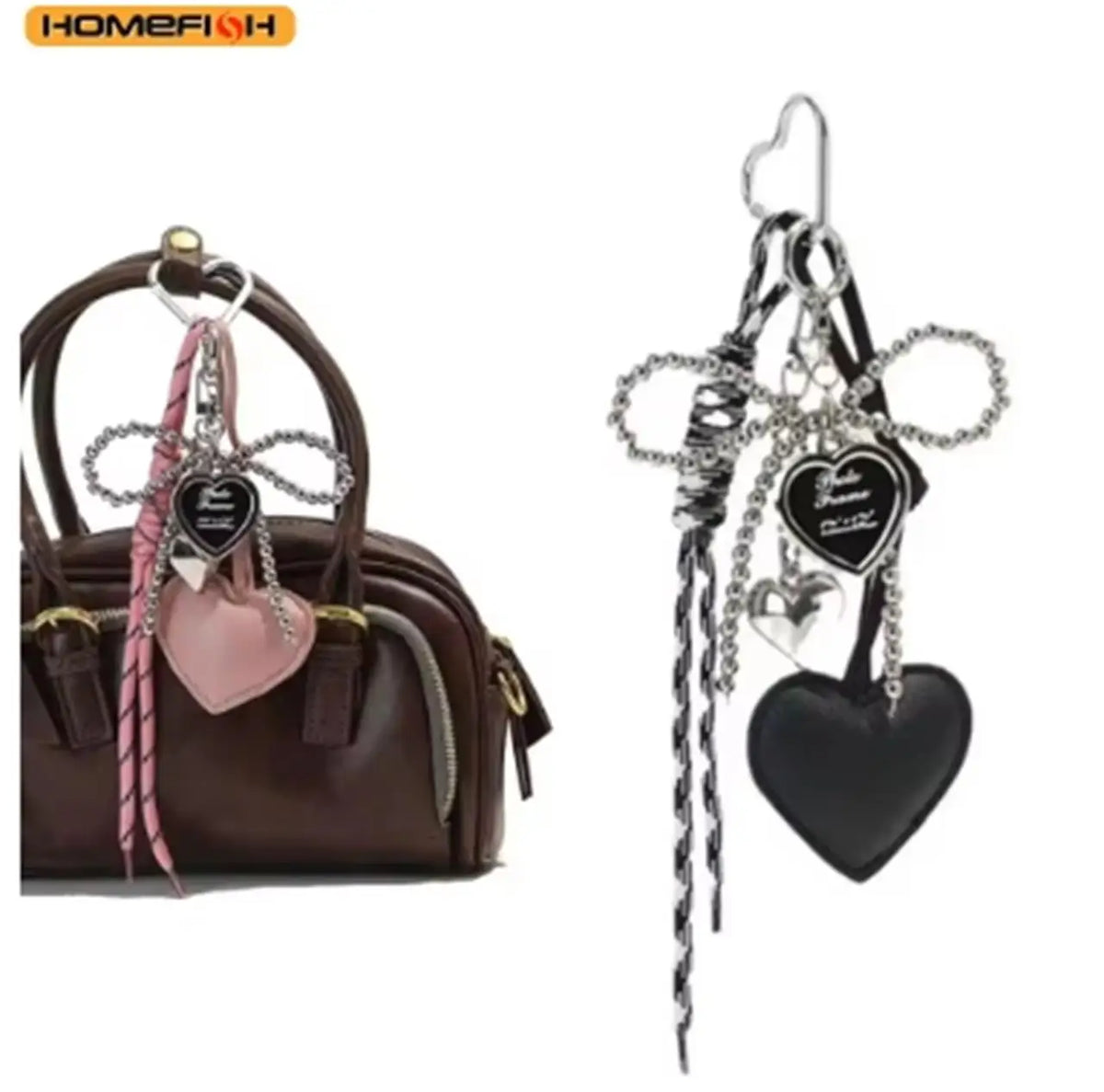 Creative Cute Bag Decoration Accessories Homefish Handmade Bowknot Tassel Keychain