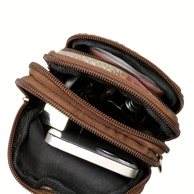 Patchwork Crossbody Bag – Colorblock Mini Shoulder Bag with Zipper