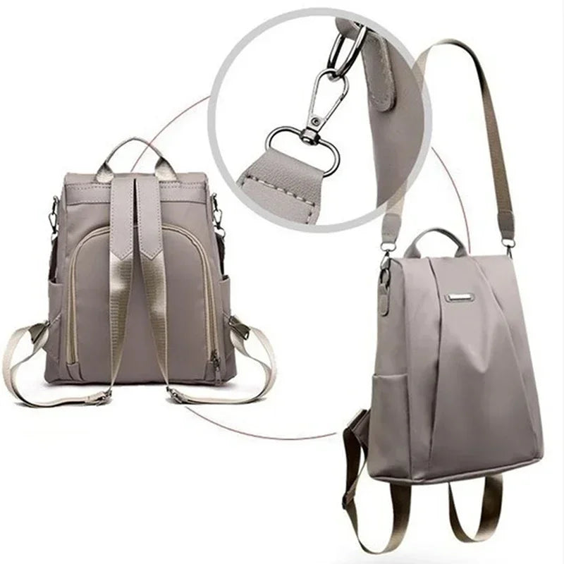 Nylon Solid Color Lightweight Waterproof Large Capacity Detachable Shoulder Strap Multi Functional